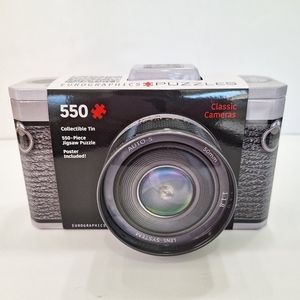 NIB EuroGraphics Classic Camera 550-Piece Puzzle in Collector's Tin NWT Sealed